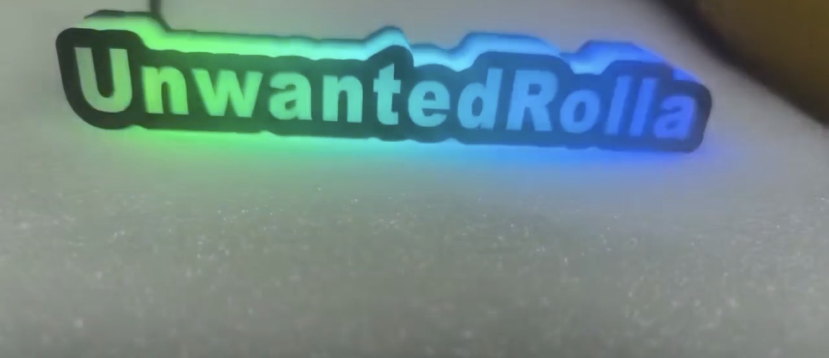 Custom car grille RGB badges