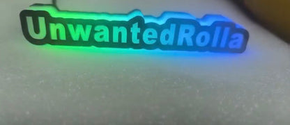 Custom car grille RGB badges