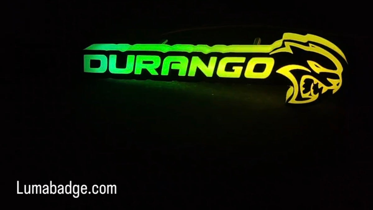 Durango hellcat RGB badge