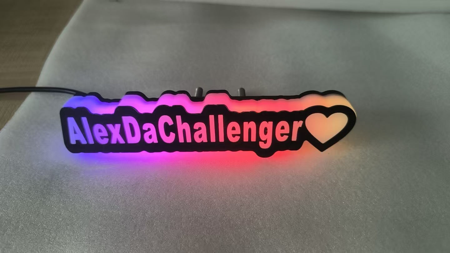 Custom car grille RGB badges